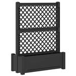 vidaXL Grote planter met trellis Antracietkleurig 99,5 x 43 x 133,5 PP