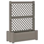 vidaXL Grote planter met trellis Grijs 99,5 x 43 x 133,5 PP