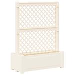 vidaXL Grote planter met trellis Wit 99,5 x 43 x 133,5 PP