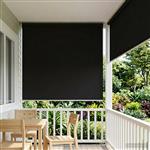 vidaXL Rolgordijn UV-bescherming Zwart 180 x 230 cm Polyester