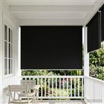 vidaXL Rolgordijn UV-bescherming Zwart 140 x 140 cm Polyester