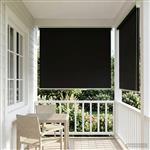 vidaXL Rolgordijn UV-bescherming Zwart 80 x 140 cm Polyester