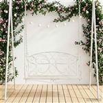 vidaXL Schommelbank Staal 105,5 x 61 x 56 cm Antiek wit