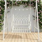 vidaXL Schommelbank Staal 71 x 75 x 59 cm Antiek wit