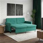 vidaXL Slaapbank Turquoise Stof