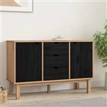vidaXL Dressoir OTTA Zwart 113,5 x 43 x 73 cm Massief grenenhout