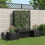 vidaXL Tuinstoel Kopenhagen Antracietkleurig 173 x 49 x 135,5 cm PP