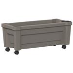 vidaXL Calypso plantenbak met wielen Grijs 79 x 35 x 33 cm PP