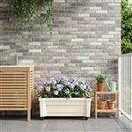 vidaXL Calypso plantenbak met wielen Wit 79 x 35 x 33 cm PP