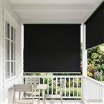 vidaXL Rolgordijn UV-bescherming Zwart 160 x 140 cm Polyester