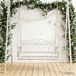 vidaXL Schommelbank Staal 109 x 75 x 59 cm Antiek wit