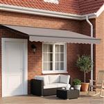 vidaXL Handmatige Luifelhouder met LED's Antraciet 5 × 3,5 m Aluminium