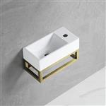 Fonteinset Best Design R-Line Nancy L&R Met Frame en Kraangat Mat Goud