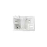 Whirlpool Sanindusa Twospace 180x120 cm met Hydropomp en Pneumatische Bediening Glans Wit