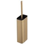 Toiletborstel Met Houder Geesa Shift Goud Geborsteld (Zwarte Deksel en Borstel)