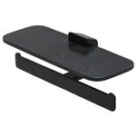 Toiletrolhouder Dubbel Geesa Shift Zwart Met Planchet Marmerlook