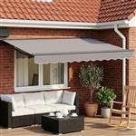 vidaXL Elektrisch Zonnescherm Frame met LED's Antraciet 3,5 x 2,5 m
