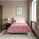 vidaXL Winter Dekbed Roze 140 x 220 cm Microfiber en Teddy fleece