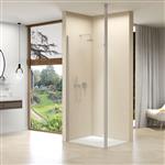 Inloopdouche Van Rijn ST01 Met RVS Staander 50 mm 124x200 cm Helder Glas 8 mm
