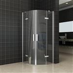 Douchecabine Kwartronde 90X90X200 Cm 8 Mm Anti Kalk Nano Glas