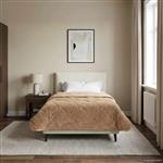 vidaXL Zomer Dekbed Taupe 135 x 220 cm Microfiber en Teddy fleece