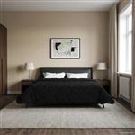 vidaXL Zomer Dekbed Zwart 240 x 260 cm Microfiber en Teddy fleece