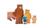 Houten speelfiguren - Goudlokje en drie beren