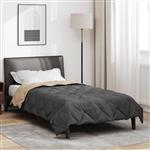 vidaXL Zomerdekbed Antraciet en Taupe 220 x 140 cm Microfiber