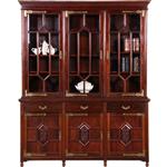 Boekenkast gemerkt Maple & Co 6 deuren 3 laden brons beslag ca 1900 (No.412040)