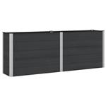 vidaXL Verhoogde plantenbak Zwart 250 x 50 x 91 cm