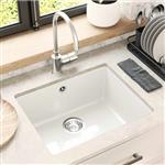 vidaXL Wasbak Wit 530 x 460 mm 80% Kwarts en 20% Hars