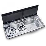 Dometic Kookplaat 2-Pits met Spoelbak Rechts MO9722R