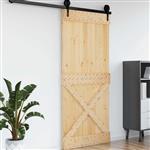 vidaXL Deur NARVIK Naturel 100 x 210 cm Massief Grenenhout