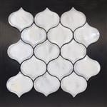 Mozaïek Valkery Arabesque 26,4 x 28,3 cm Glas White (Prijs Per Vel)