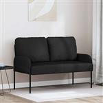 vidaXL Banken met kussen 110cm Zwart Multiplex