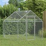 vidaXL Kippenhok Zilver 200 x 170 x 177 cm Gegalvaniseerd staal