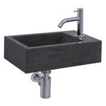 Fonteinset Differnz Furan 40x23x11 cm Kalksteen Zwart