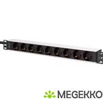 Digitus DN-95440 energiedistributie 9 AC-uitgang(en) 1U Zwart, Zilver