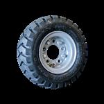Deestone Band luchtband + wiel 18x7-8 D-301 16PR + 4.33R-8 ET0 94/140/5 125 A5 staal zilvergrijs