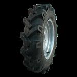 KINGS TIRE Luchtband + wiel 5.00-12 V-8509 4PR + 4.00Bx12H2 ET0 60/100/4 staal zilvergrijs links