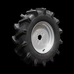 KINGS TIRE Luchtband + wiel 6.00-12 V-8803 6PR + 4.00Bx12H2 ET0 60/100/4 76 A3 staal zilvergrijs lin