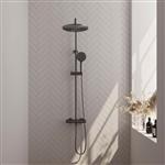 Regendoucheset Opbouw Brauer Gunmetal Edition 30 cm Thermostatisch met Handdouche 3-Standen Geborste