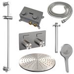 Thermostatische Inbouw Regendouche Brauer Carving Edition Met Drukknoppen SET 72 Met 30 cm Douchekop