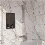 Opbouwset Bad- en Douchekraan Brauer Chrome Carving Thermostatisch Met Glijstang Geborsteld Chroom
