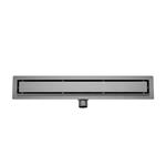 Douchegoot met Tegelrooster en Flens BWS Roos 80x7 Cm Gunmetal