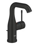 Wastafelmengkraan GROHE Essence New M-Size Hoog Met Trekwaste Matte Black