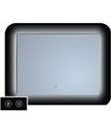 Spiegel Sanicare TuTTi 75 cm met LED Ambiance Rondom en Spiegelverwarming met Lijst Mat Zwart