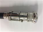 Uniek: wandelstok met verrekijker chrome-nikkel in het handvat!!