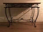 Antieke side table, decoratieve tafel, bruin