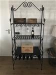 Luxe Wijnrek - 190 cm - Matzwart - Metaal